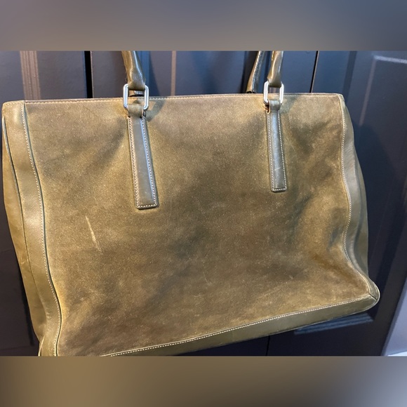 COACH Olive Green Suede Purse (Used) - Picture 6 of 13